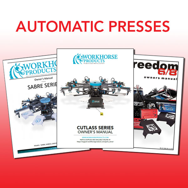 Automatic Presses Owners Manuals